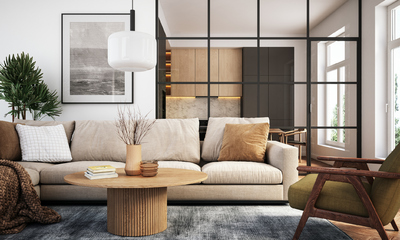 Living Room Interior 3D Render
