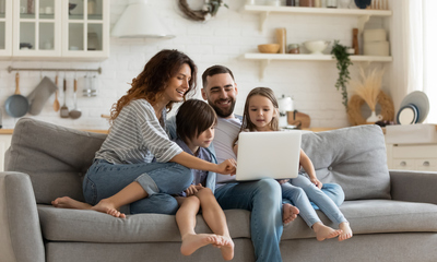 Family enjoying their home