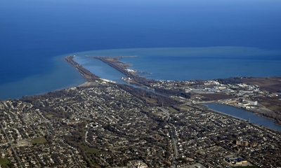 St. Catharines - Welland Aerial of Canal Entrance