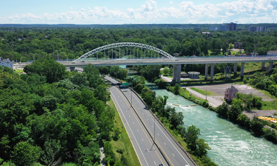 Aerial scene of St. Catharines Ontario Canada